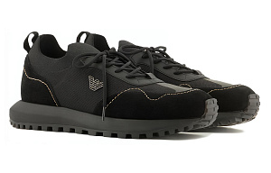 EMPORIO ARMANI Low Top Casual Shoes Men's Black 1 2924542