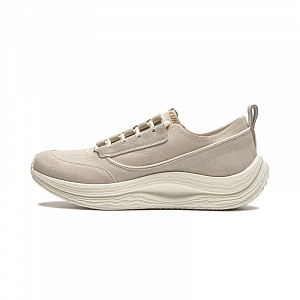 LiNing Anti-Slip Wear-Resistant Low-Top Casual Shoes Unisex Vanilla White