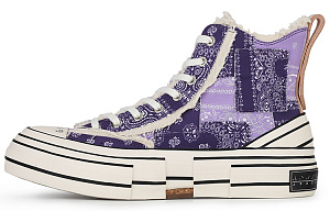 XVESSEL Canvas Shoes Unisex High top Purple