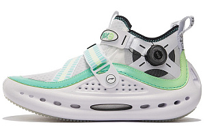 LiNing Cushioning, Slip Resistant, Abrasion Resistant, Rebound Mid Top Casual Shoes Men's White