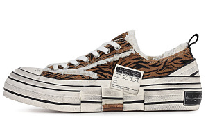 VESSEL G.o.p. Lows 'Tiger Print' Low-Top Canvas Shoes Unisex Brown