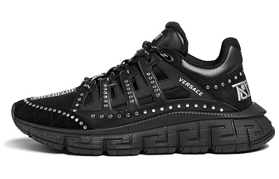 VERSACE La Greca Black Silver