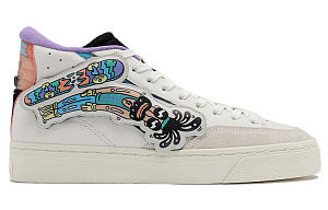Steven Harrington x LiNing Wave Anti-Slip And Wear-Resistant Lightweight High-Top Skateboard Shoes Women's White 1 2926119