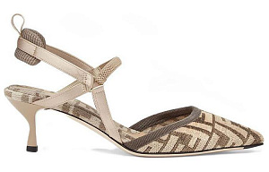 FENDI Colibri Lite 55 Slim Heel High Heels Women's Light Umber 1 2926130