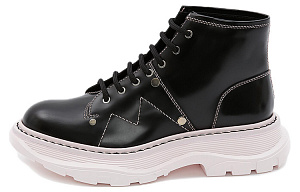 Alexander McQueen Tread Lace Up Boot 'Black Pink' Women's