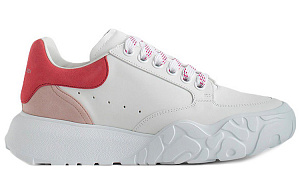 Alexander McQueen Court Trainer Low Top Sports Casual Shoes Women's White Pink 1 2926525