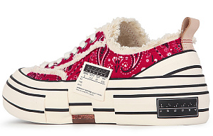 VESSEL G.O.P. Lows Red Paisley Anti-Slip Wear-Resistant Low-Top Skateboard Shoes Unisex Deep Red 1 2926535