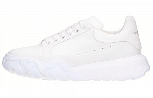 Alexander McQueen Court Trainer Low-Top Sports Casual Shoes Men's White