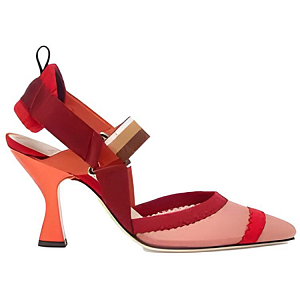 FENDI Colibri High Heels Women's Red 1 2927167