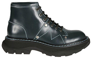 Alexander McQueen Ankle Boots Women's Green Silver 1 2927239