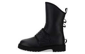 FENDI Women's Leather Biker Boot 'Black'