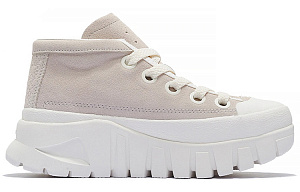 LiNing Leather Boot Cushioned Anti-Slip And Wear-Resistant Height Increasing Warm Mid-Top Casual Shoes Men's Ecru 1 2927407