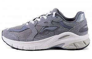 LiNing Furious Rider Runner Wear-Resistant Low-Top Casual Shoes Men's Gray White