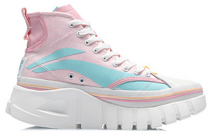 LiNing Casual Shoes Women's High top Pink Blue 1 2927836