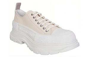 Alexander McQueen Tread Slick Low Top Sneakers 'Cream Pink White' 1 2927986