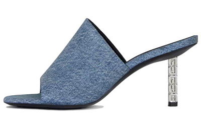 Givenchy G Cube 90mm Denim Mules