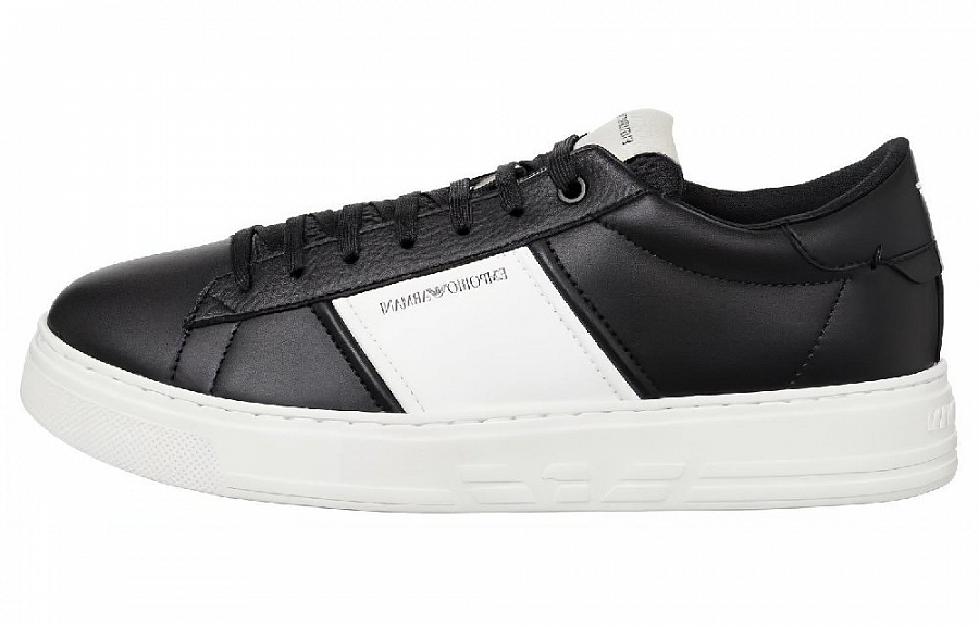 EMPORIO ARMANI Logo-print Leather Sneakers купить в интернет-магазине Yoocart с быстрой доставкой по России.