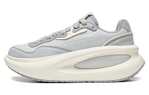 LiNing Yun You Ocra Cushioning Anti-Slip And Wear-Resistant Low-Top Casual Shoes Unisex Ecru