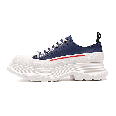 Alexander McQueen Tread Slick Sneakers 'Navy White Red' Women's