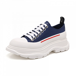 Alexander McQueen Tread Slick Sneakers 'Navy White Red' Women's 1 2929509