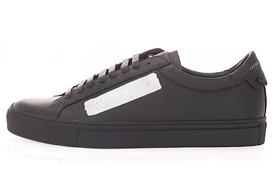 Givenchy Leather Laxtex Band Black Silver