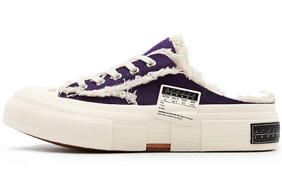 VESSEL G.O.P. Slip On Anti-Slip Wear-Resistant Low-Top Skateboard Shoes Unisex Black Purple