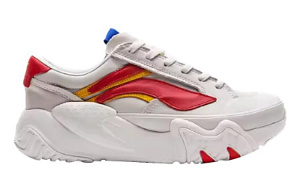 LiNing Wave Cushioned Slip-Resistant Low-Top Casual Shoes Men's Mist White Red 1 2930155