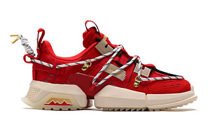 Atmos x LiNing Cushioning, Slip Resistant, And Abrasion Resistant Low Top Sports Casual Shoes Men's Red 1 2930181