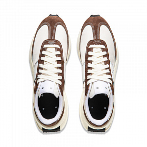 LiNing Anti-Slip Wear-Resistant Low-Top Casual Shoes Unisex White Umber 1 2930190