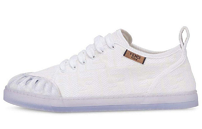 FENDI Women's Roma Canvas Low 'FF Motif - White'