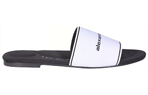 Alexander Wang Slide Slippers Women's White Black 1 2930981