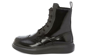 Alexander McQueen Hybrid Chelsea Lace Up Boot Black
