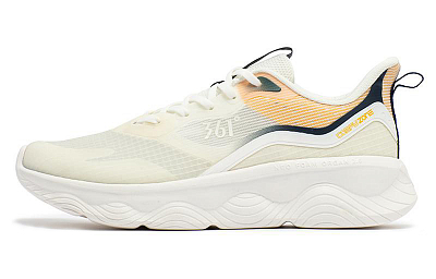 361° Mian Yun Anti Slip And Wear Resistant Breathable Low Top Running Shoes Men's White Orange Blue