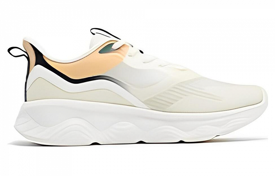 361° Mian Yun Anti Slip And Wear Resistant Breathable Low Top Running Shoes Men's White Orange Blue