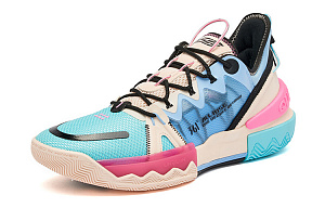 361° Burning Battle 2.0 Sandbar Tail Cushioning Anti-Slip And Wear-Resistant Low-Top Basketball Shoes Men's Blue Pink 1 2941678