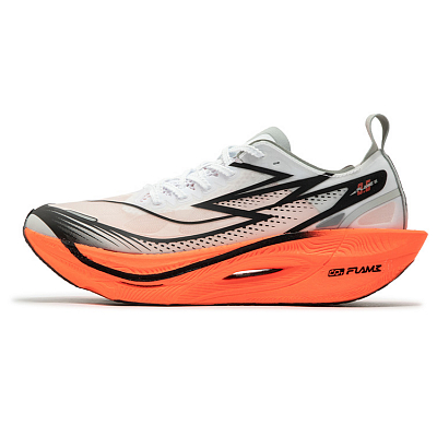 361° Flying Flame 3.5 Cushioning Anti-Slip Wear-Resistant Breathability Low-Top Running Shoes Unisex White Orange