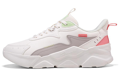 361° Anti-Slip And Wear-Resistant Breathable Low-Top Sports Casual Shoes Women's White Pink