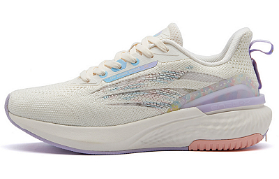361° Breathable Cushioning Low-Top Running Shoes Women's White Purple