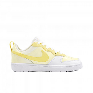 Nike Court Borough Low Date Sunday, Amber Anti Slip Wear Resistant Low Top Skateboard Shoes GS White Yellow 1 2968440