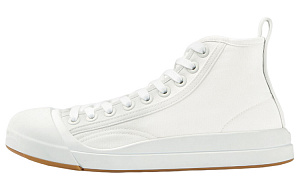 Bottega Veneta Vulcan High Top Stylish Skateboarding Shoes Women's White
