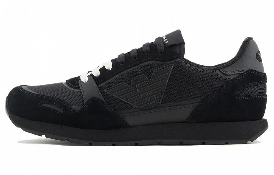 EMPORIO ARMANI Logo-appliqué Suede Sneakers купить в интернет-магазине Yoocart с быстрой доставкой по России.
