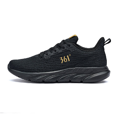 361° Cushioning Anti-Slip And Wear-Resistant Rebound Low-Top Casual Running Shoes Men's Black Gold