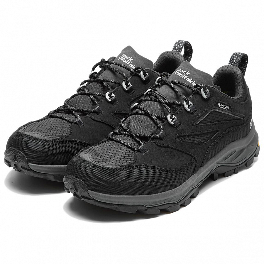 Jack Wolfskin Slip-Resistant Low-Top Trekking Shoes Women's Dark Gray Blue купить в интернет-магазине Yoocart с быстрой доставкой по России.
