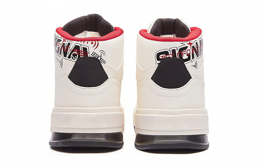 361° Qichen Warm Anti-Slip And Wear-Resistant High-Top Skateboard Shoes Men's Feather White