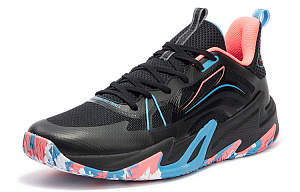 361° Shadow Resilience Anti-Slip And Wear-Resistant Breathable Low-Top Basketball Shoes Men's Black Blue 1 2973036