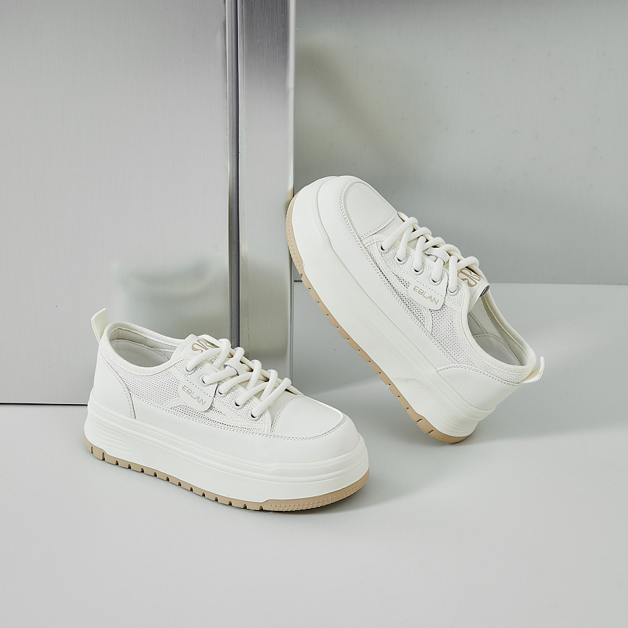 EBLAN Low Top Skateboard Shoes Women's Beige купить в интернет-магазине Yoocart с быстрой доставкой по России.