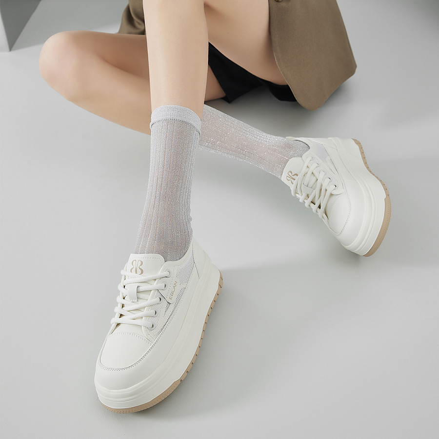 EBLAN Low Top Skateboard Shoes Women's Beige купить в интернет-магазине Yoocart с быстрой доставкой по России.