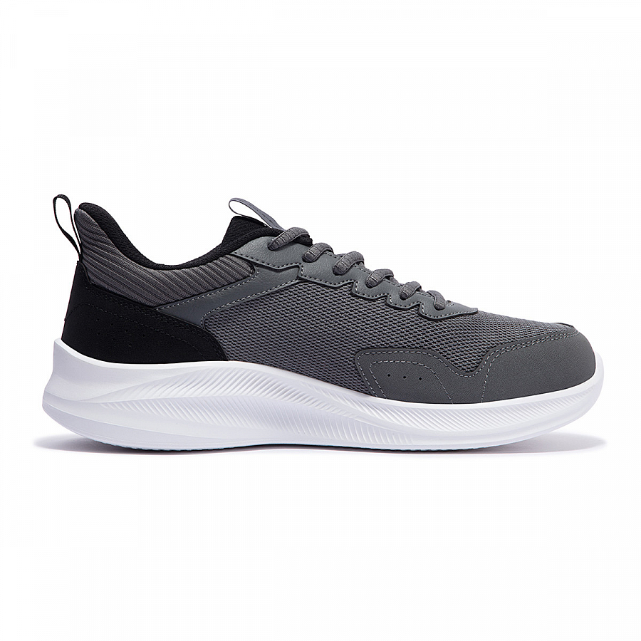 361° Cushioned Wear-Resistant Breathable Lightweight Low-Top Casual Running Shoes Men's Gray Black