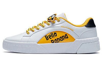 MINIONS x 361° Minions Collaboration Coverage Low Top Skateboard Shoes Women's Vintage Yellow