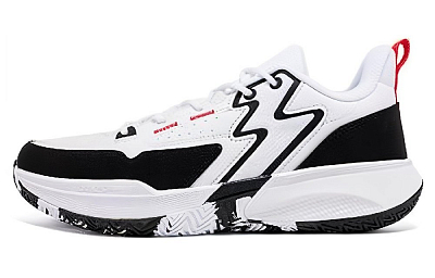 361° Cushioning Wear-Resistant Low-Top Basketball Shoes Men's White Black